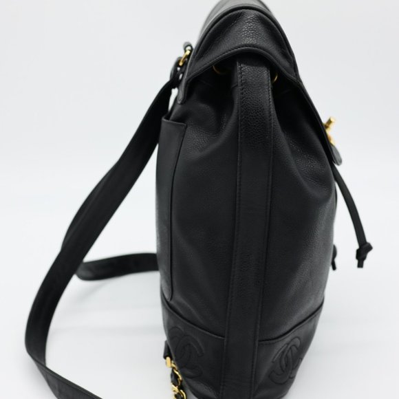 Chanel Triple Stitched CC Caviar Medium Flap Backpack - Picture 7 of 12